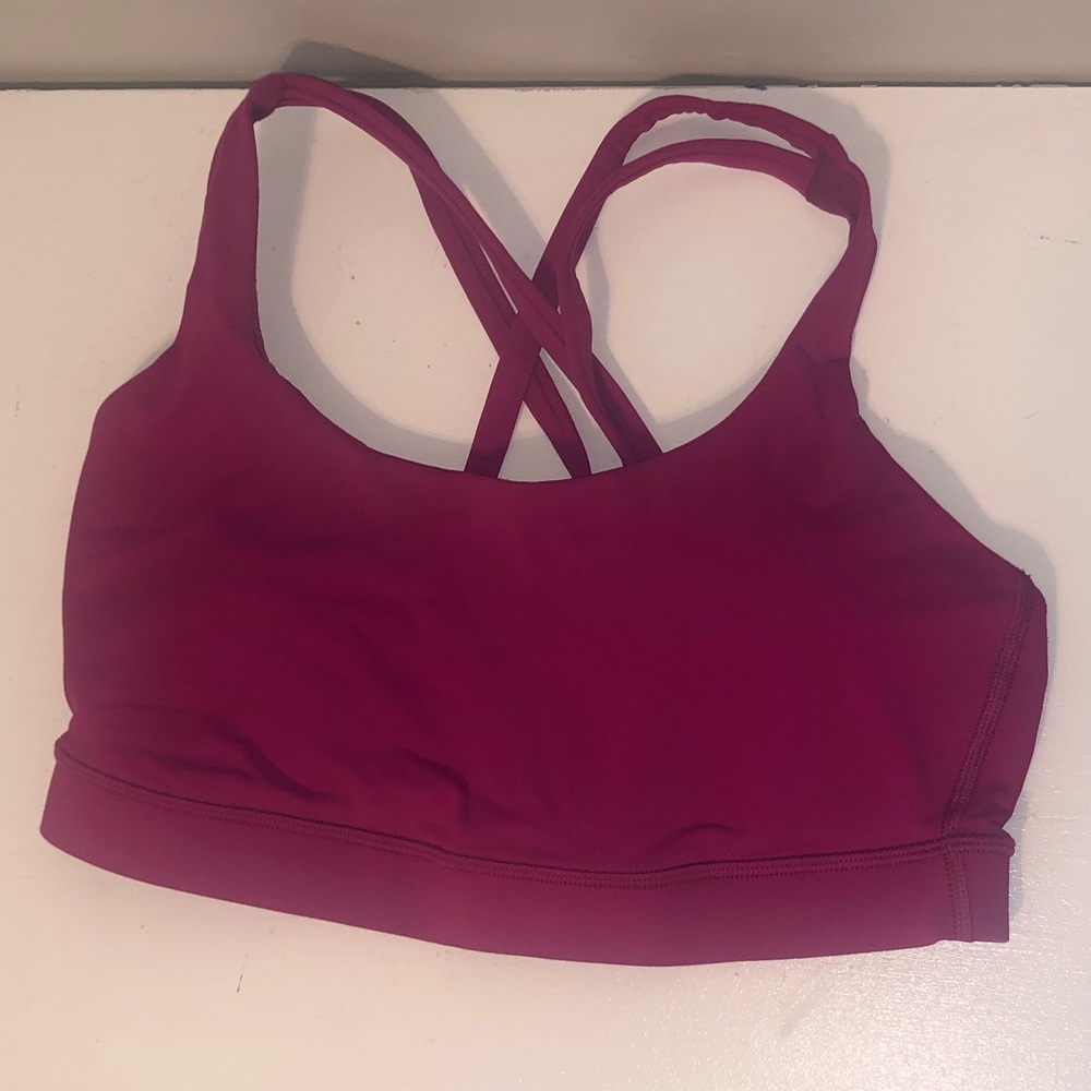 Pink Lululemon Energy Sports Bra Size 8